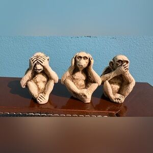 Three Wise Monkeys Figurine Set